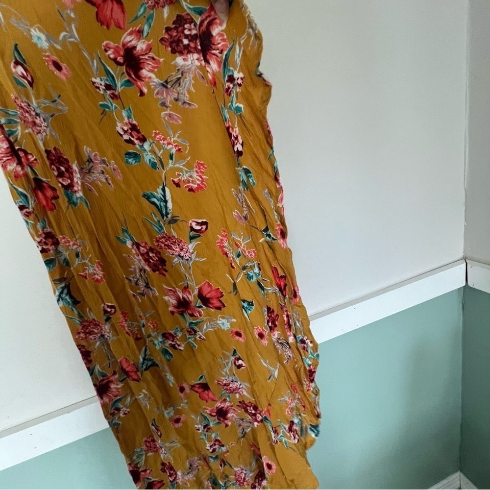 Band Of Gypsies Hudson Floral-Print Maxi Wrap Dress XS - Picture 6 of 13